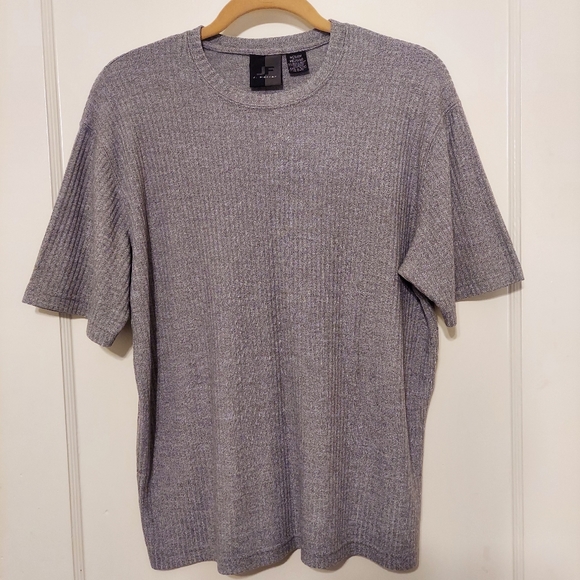 jf j.ferrar Other - J. Ferrar Ribbed Knit Gray Short Sleeved Tee-Shirt men's size Medium